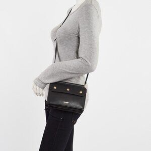 Burberry Black Leather Baby Title Crossbody Bag
